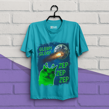 Glerp Glorp Zep Alien Cat T-Shirt