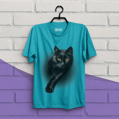 Black Cat Yellow Eyes T-Shirt