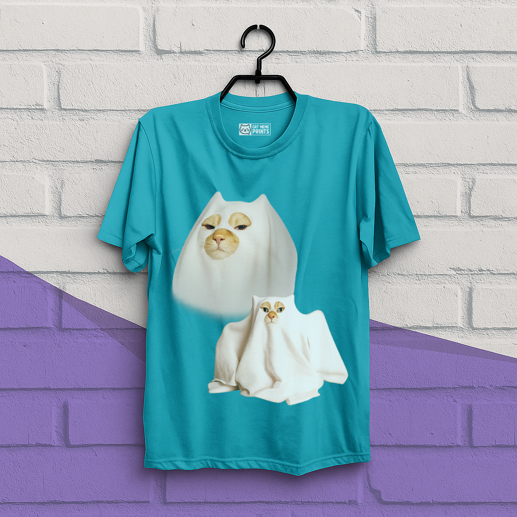 Ghost Cat Meme T-Shirt