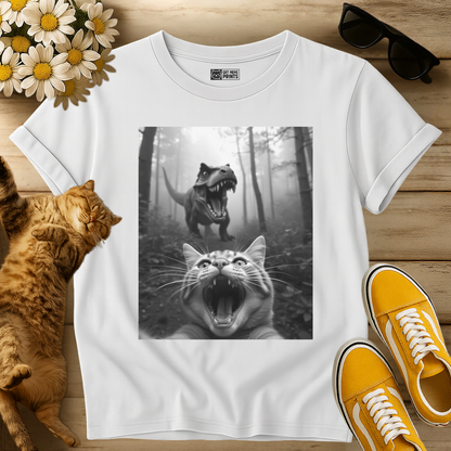 Cat Selfie With T-rex T-Shirt