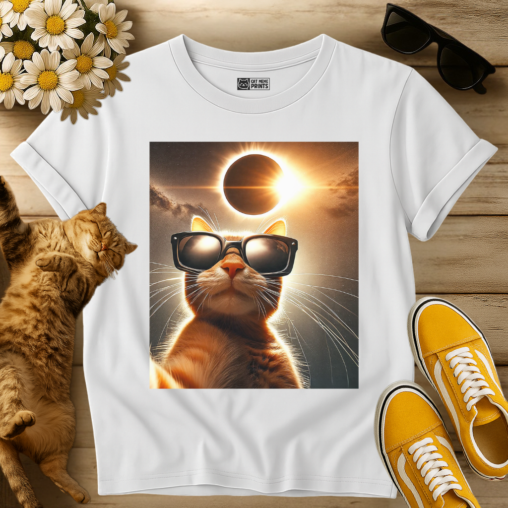 Cat Taking a Selfie with Solar T-Shirt