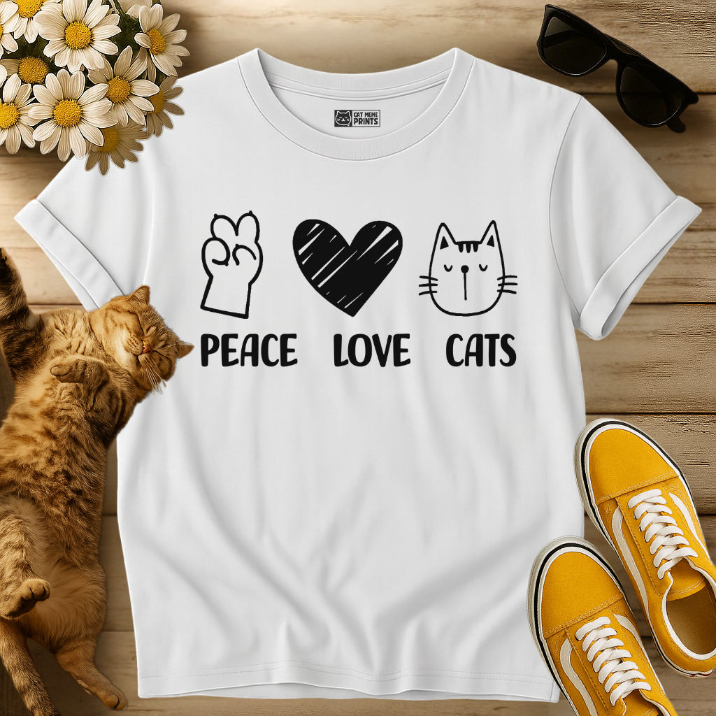 Peace Love Cats T-Shirt