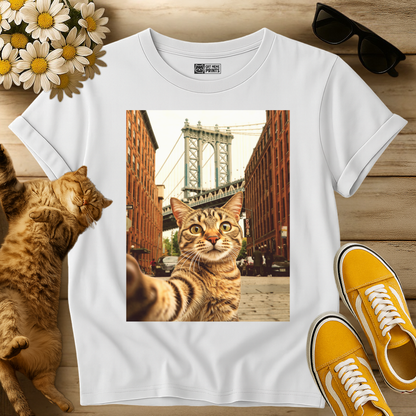 Cat Selfie Brooklyn Manhattan Bridge T-Shirt