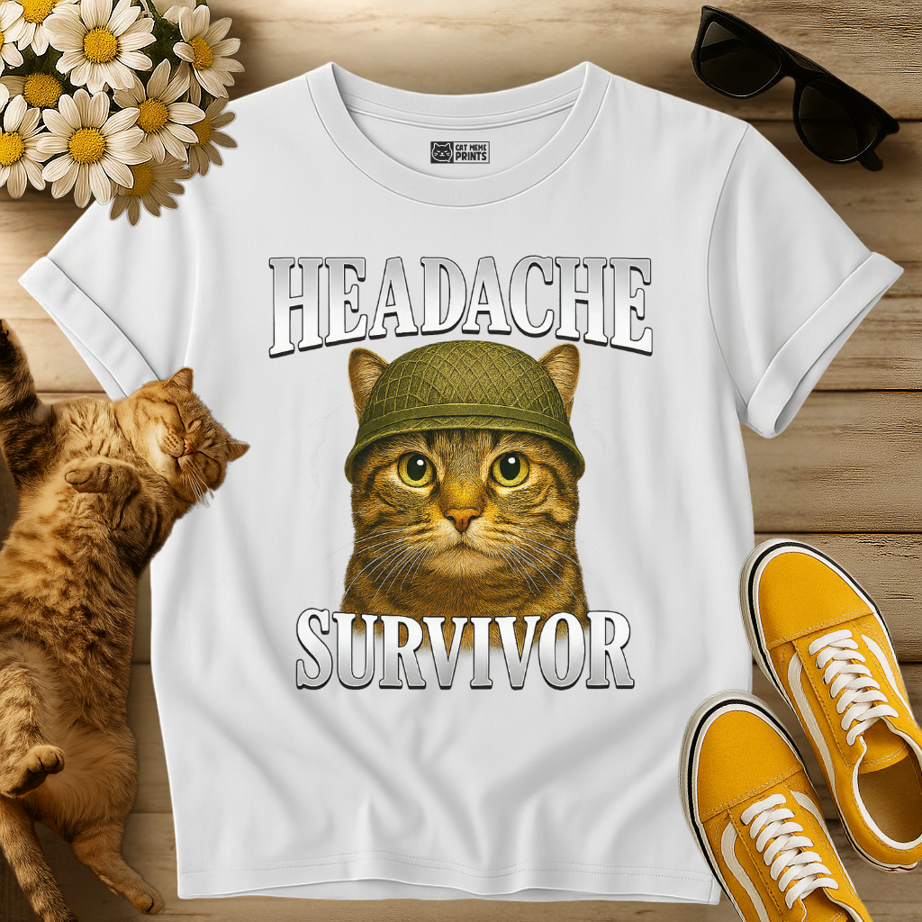Headache Survivor Cat T-Shirt