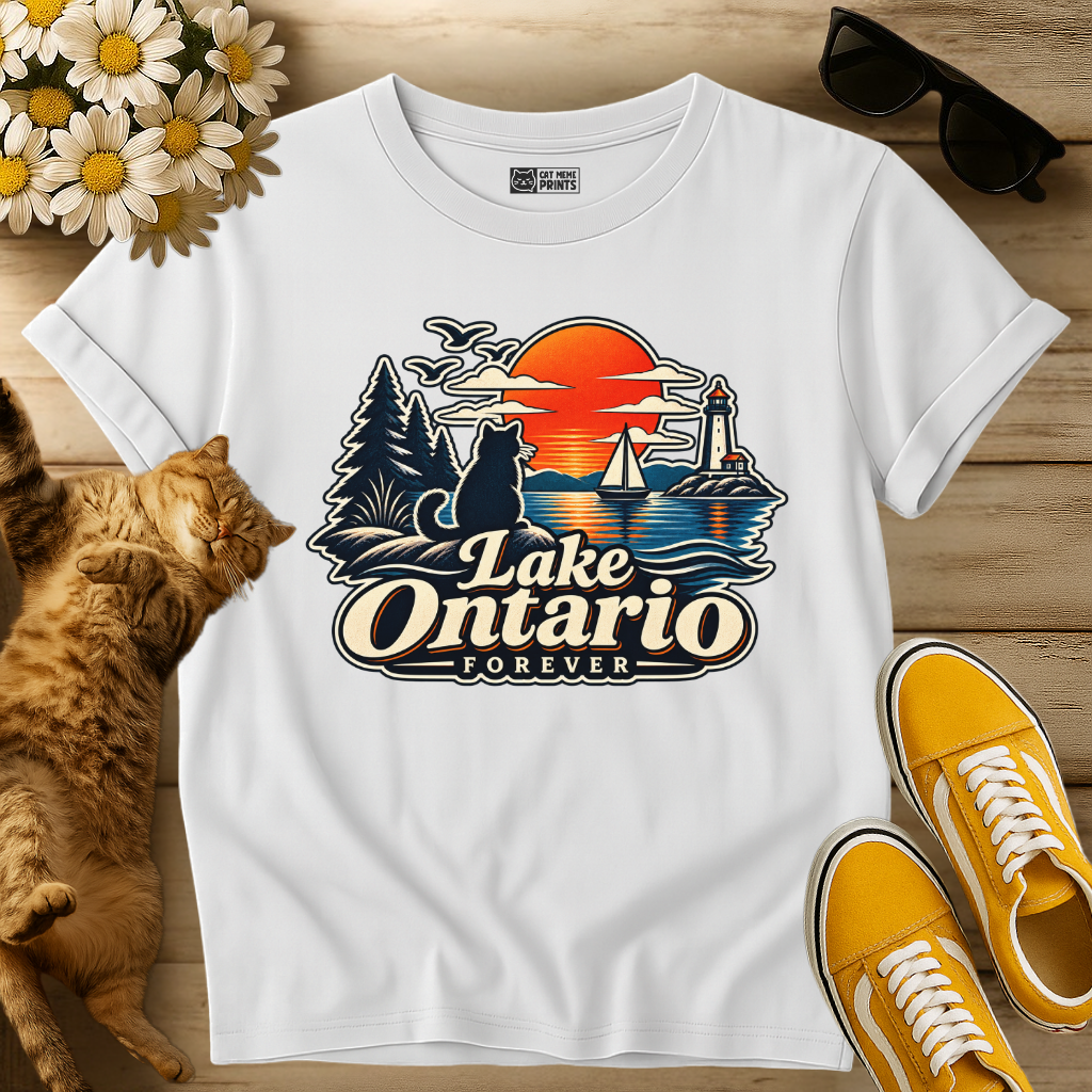 Lake Ontario Forever Cat T-Shirt