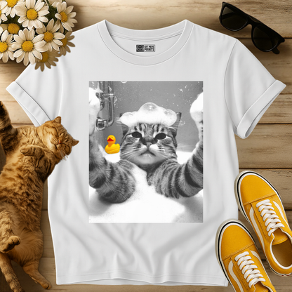 Cat Selfie in Bathtub T-Shirt