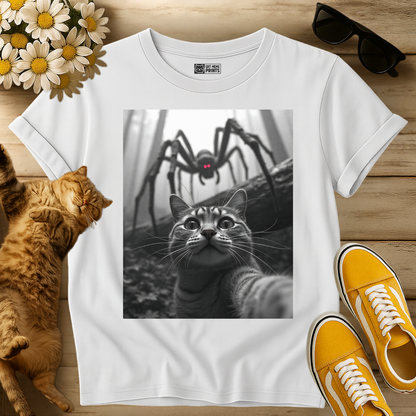 Cat Selfie With Spider T-Shirt