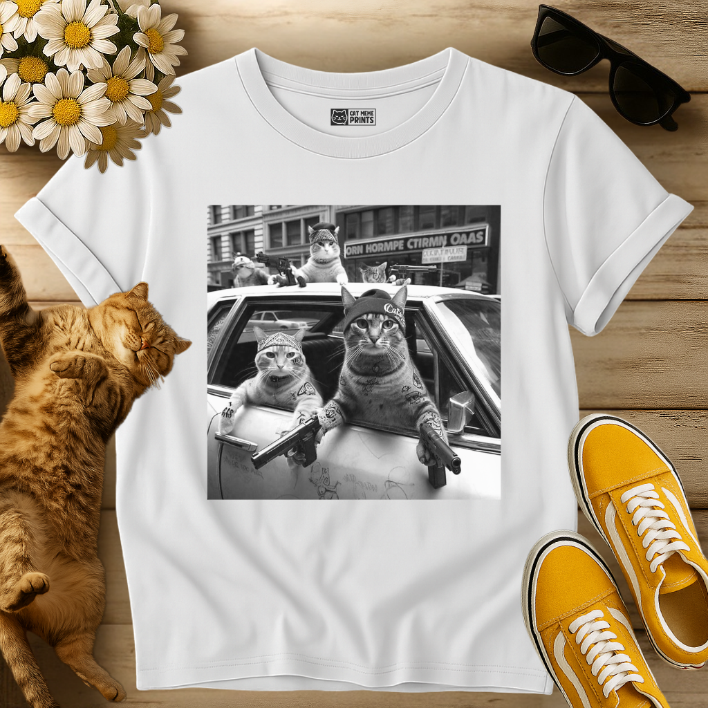 Gangster Cats Street T-Shirt