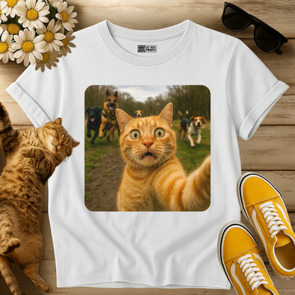 Cat Selfie With Dogs T-Shirt