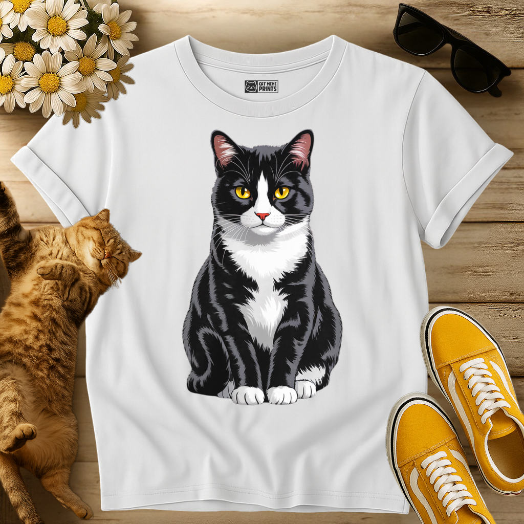 Majestic Tuxedo Cat T-Shirt