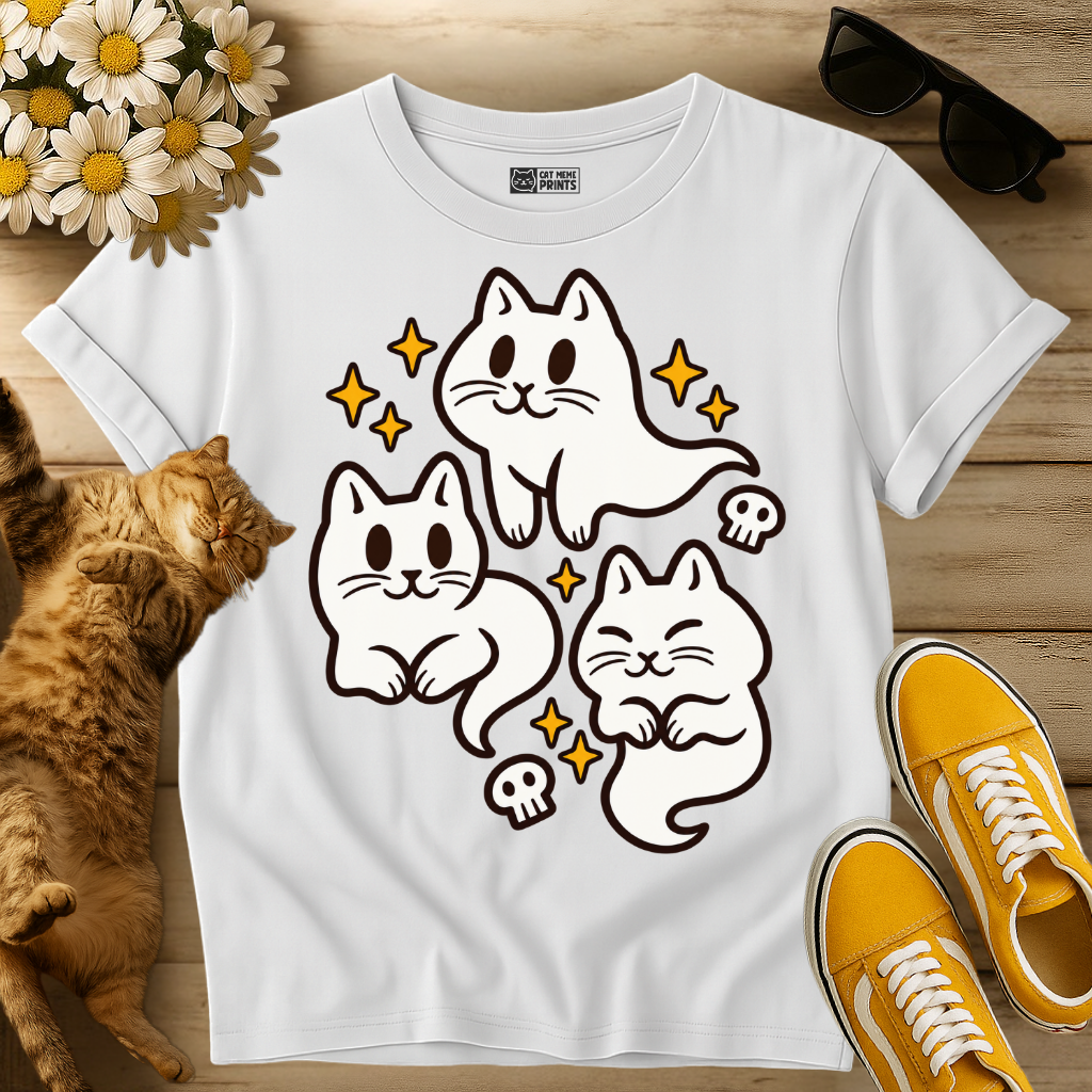 Spooky Cat Ghosts T-Shirt