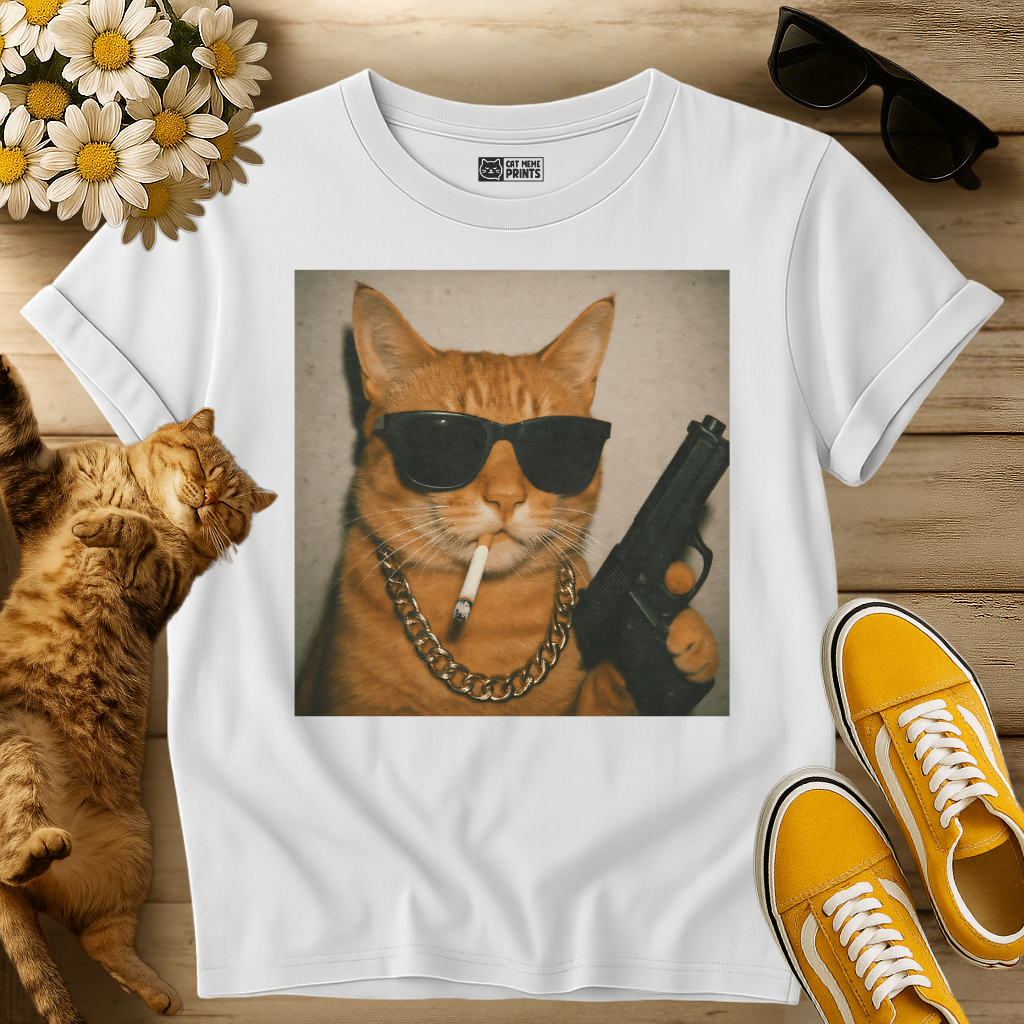 Gangster Cat Gen Z T-Shirt
