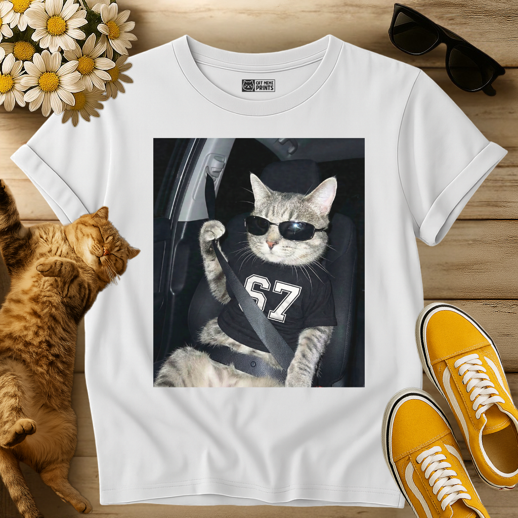 Cat Gen Alpha Wearing 67 Selfie T-Shirt