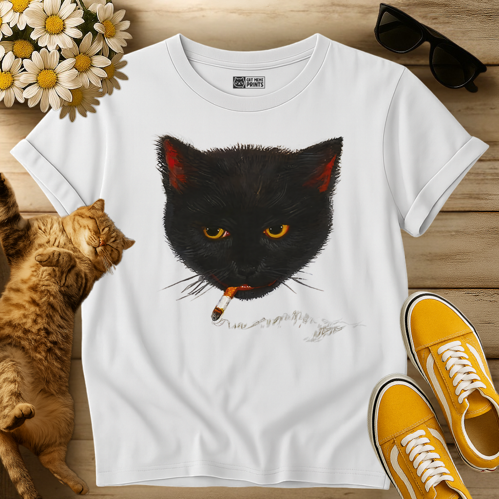 Smoking cat Graphic T-Shirt