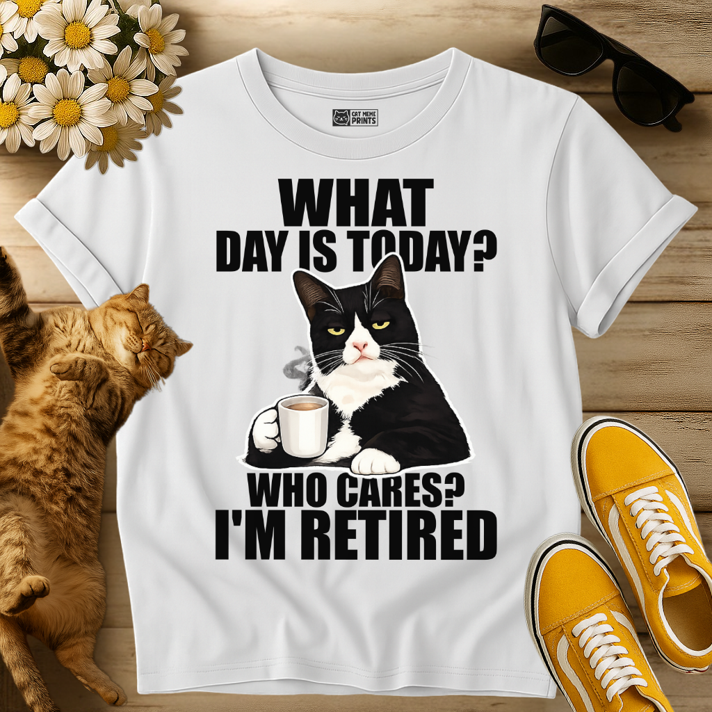 What Day Is Today? Who Cares? I'm Retired T-Shirt