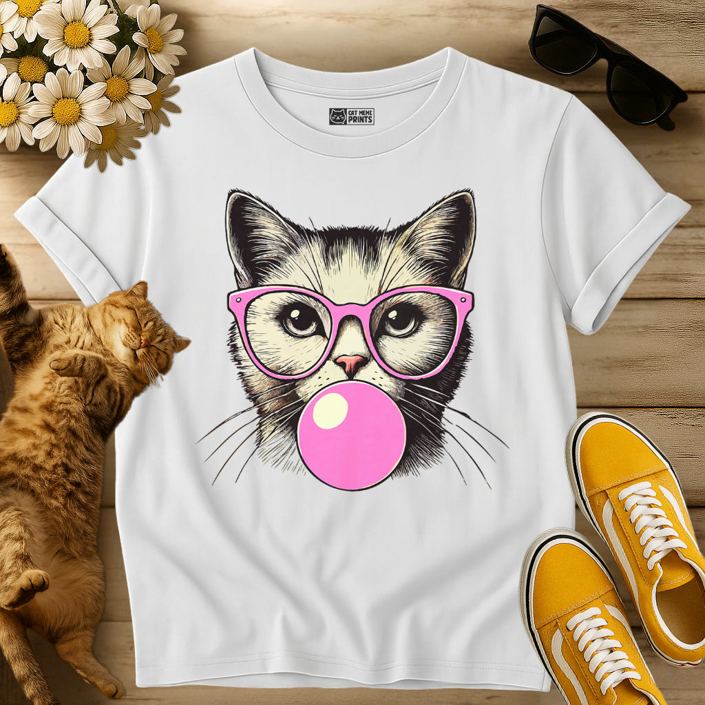 Kitty Blowing Bubble Gum T-Shirt