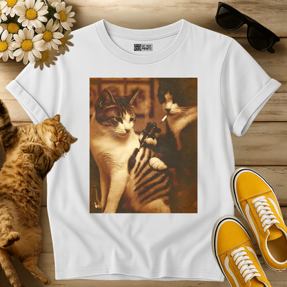 Tattoo Cat Selfie T-Shirt