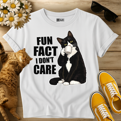 Fun Fact I Don't Care Cat T-Shirt