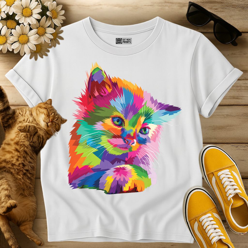 Rainbow Kitten Colorful T-Shirt