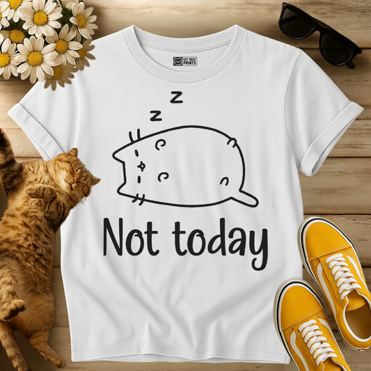 Not Today Crazy Cat T-Shirt