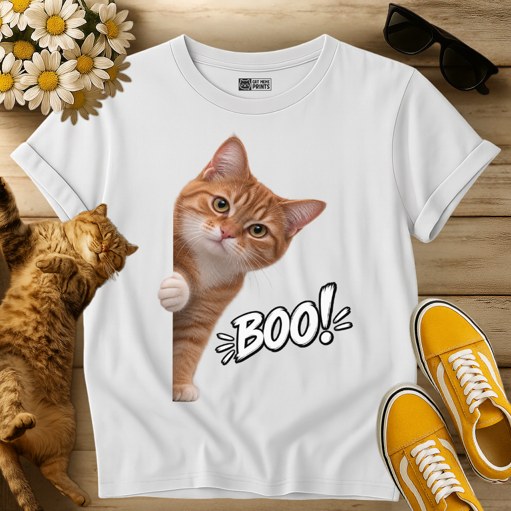 Orange Cat Boo T-Shirt
