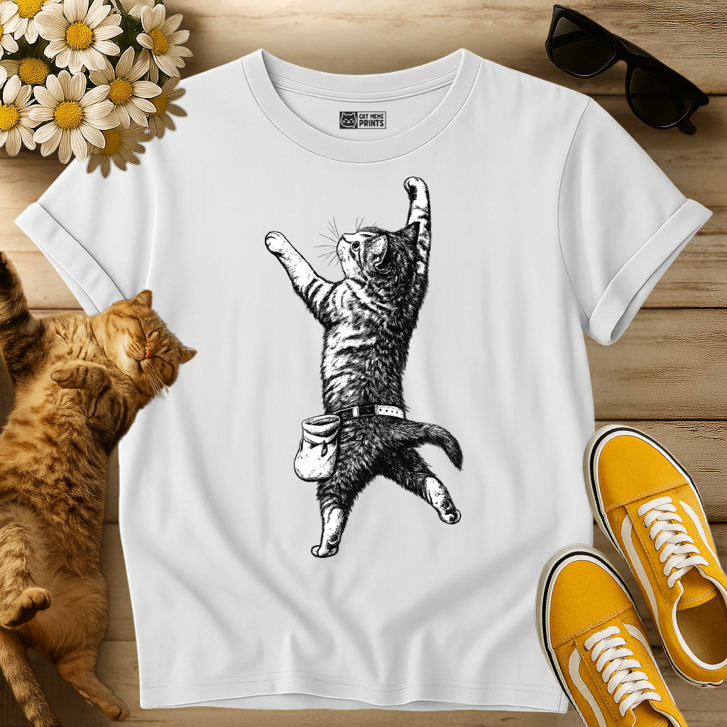 Rock Climbing Cat T-Shirt