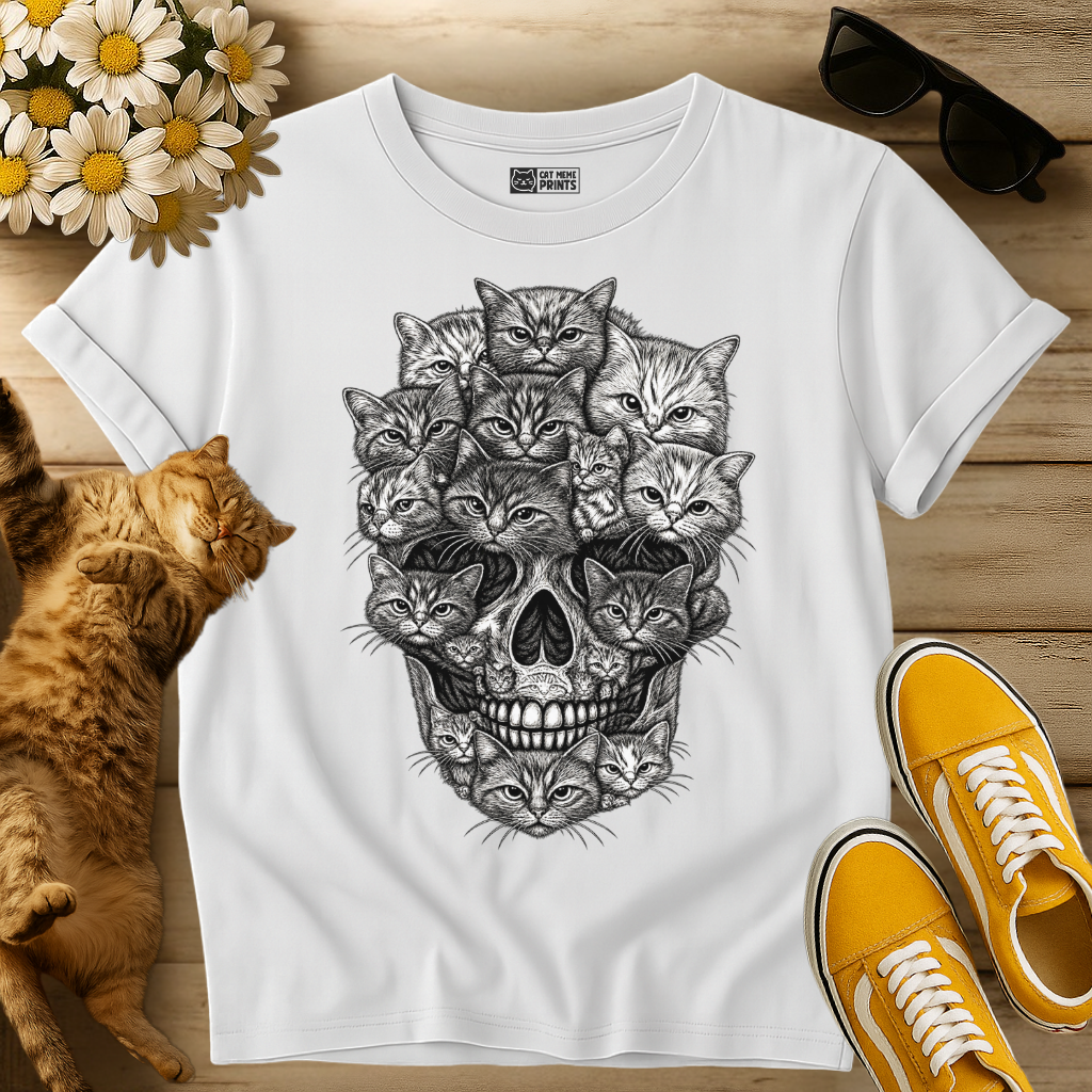 A Skull But It's Cats T-Shirt
