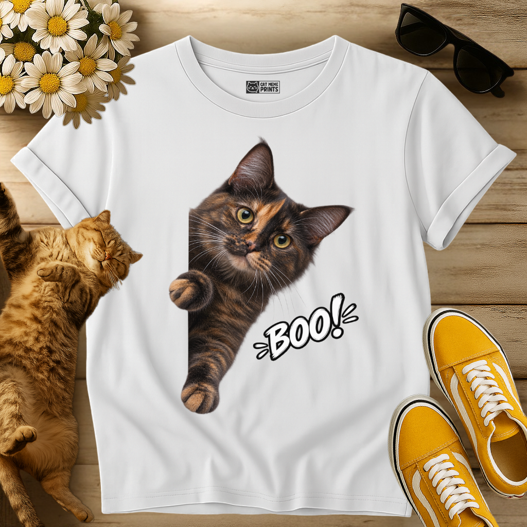 Tortoiseshell Cat Boo T-Shirt
