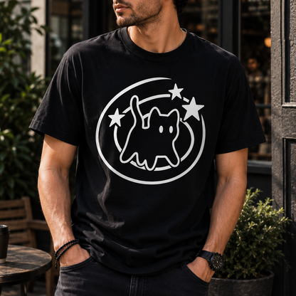 Y2K 90s Starry Cat T-Shirt
